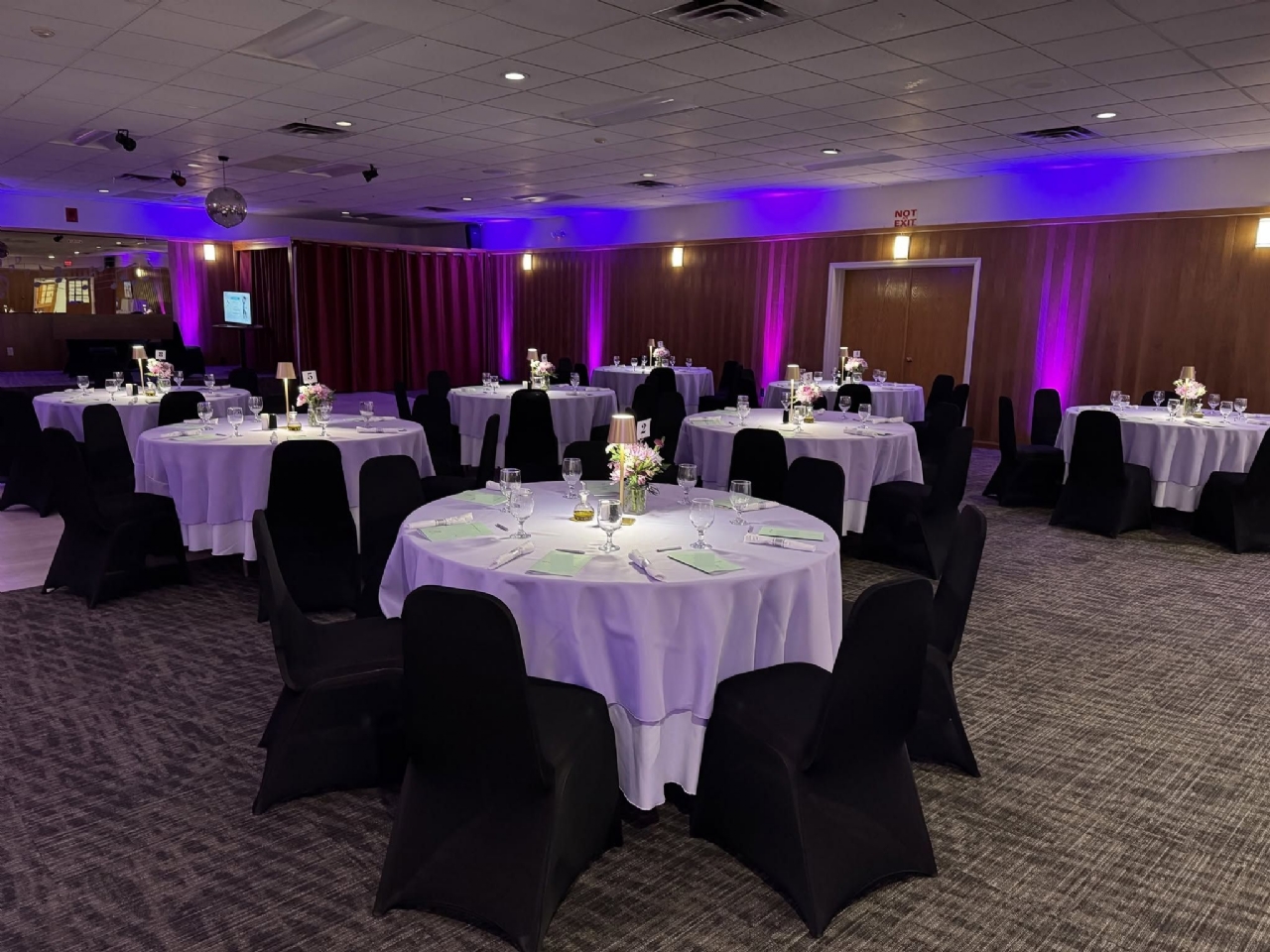 Tables decorated with optional paper covers